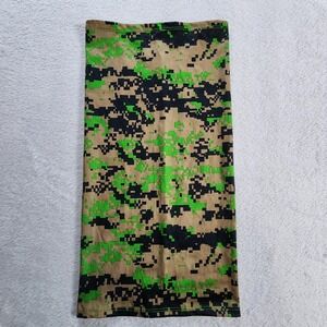 Neck Gaiter Tube Minecraft Pixels Camo Green Brown Pixelated Tactical Balaclava